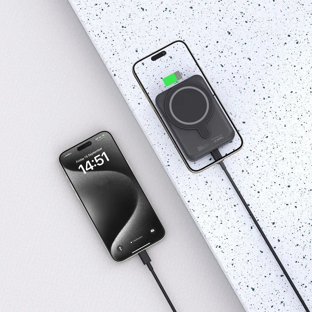 Dažādi TECH-PROTECT PB11 LIFEMAG MAGSAFE POWER BANK 10000MAH  melns