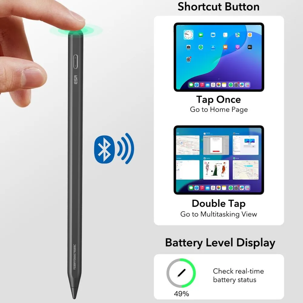  Dažādi ESR GEO DIGITAL STYLUS PEN  melns