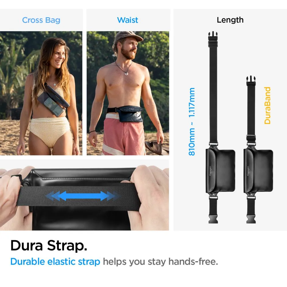 Dažādi telefona maciņš melns SPIGEN A620 UNIVERSAL WATERPROOF WAIST BAG 2-PACK