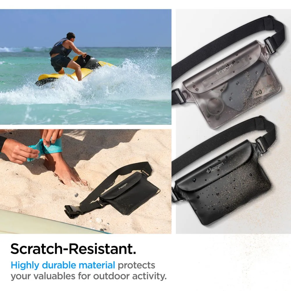 Dažādi telefona maciņš melns SPIGEN A620 UNIVERSAL WATERPROOF WAIST BAG 2-PACK