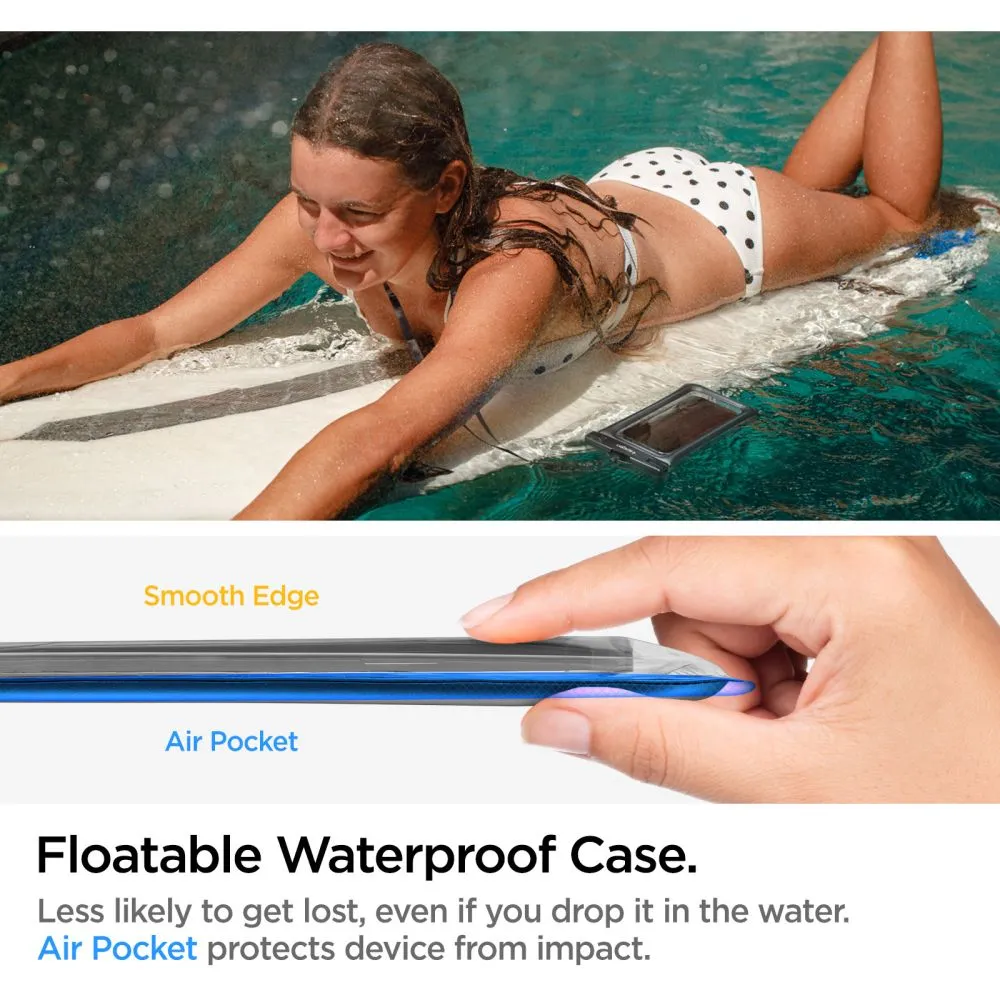 Dažādi telefona maciņš melns SPIGEN A621 UNIVERSAL WATERPROOF CASE & WAIST BAG