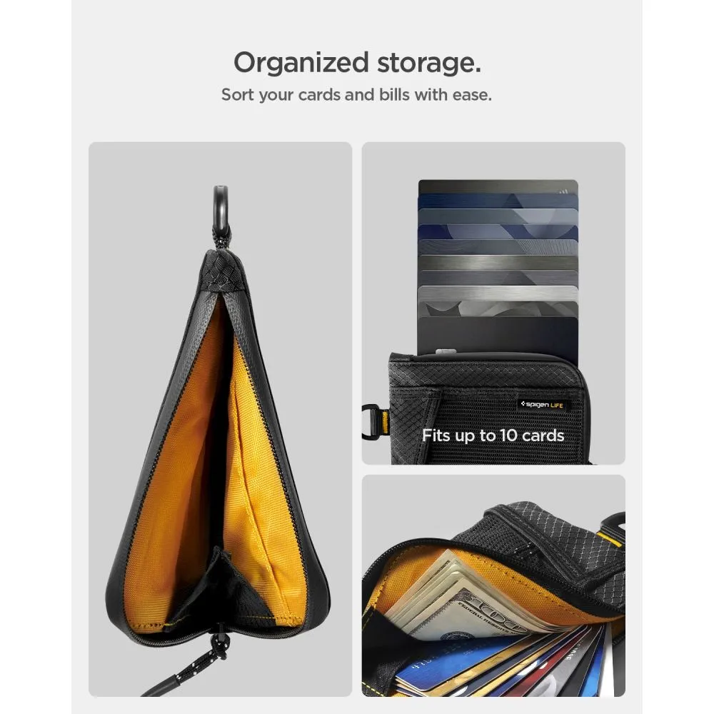  Dažādi SPIGEN LF300 SOFT RFID CARD HOLDER Viedierīču melns