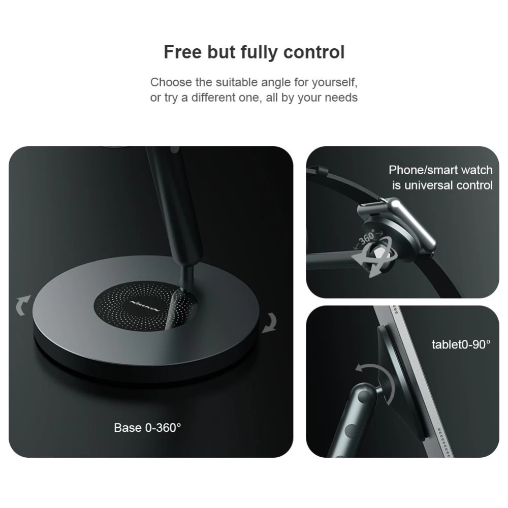  Dažādi NILLKIN SnapBranch Modular Device Station (All-in-one version)  pelēks