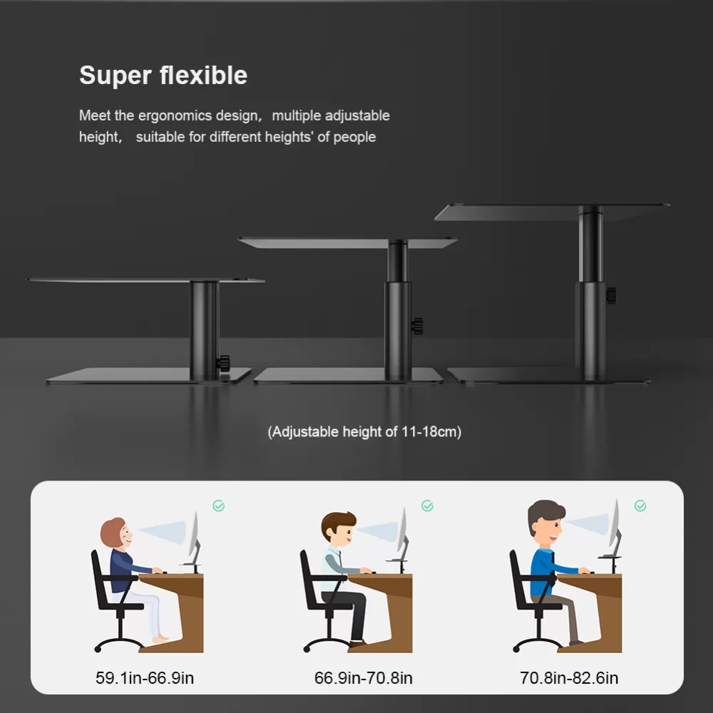  Dažādi NILLKIN ADJUSTABLE MONITOR STAND  pelēks