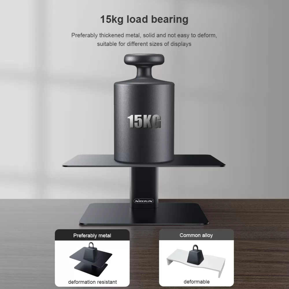 Dažādi NILLKIN ADJUSTABLE MONITOR STAND  pelēks
