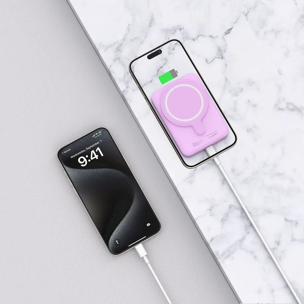  Dažādi TECH-PROTECT PB11 LIFEMAG MAGSAFE POWER BANK 10000MAH  rozā