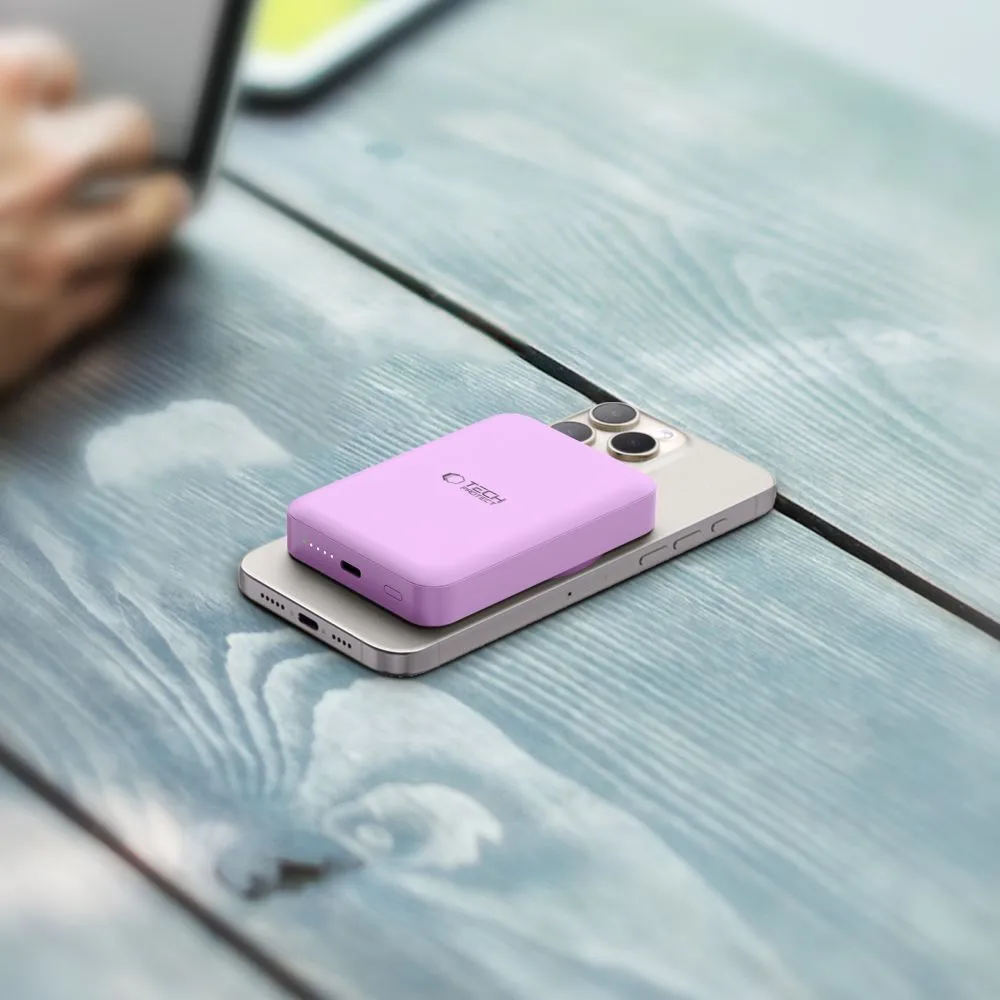  Dažādi TECH-PROTECT PB11 LIFEMAG MAGSAFE POWER BANK 10000MAH  rozā
