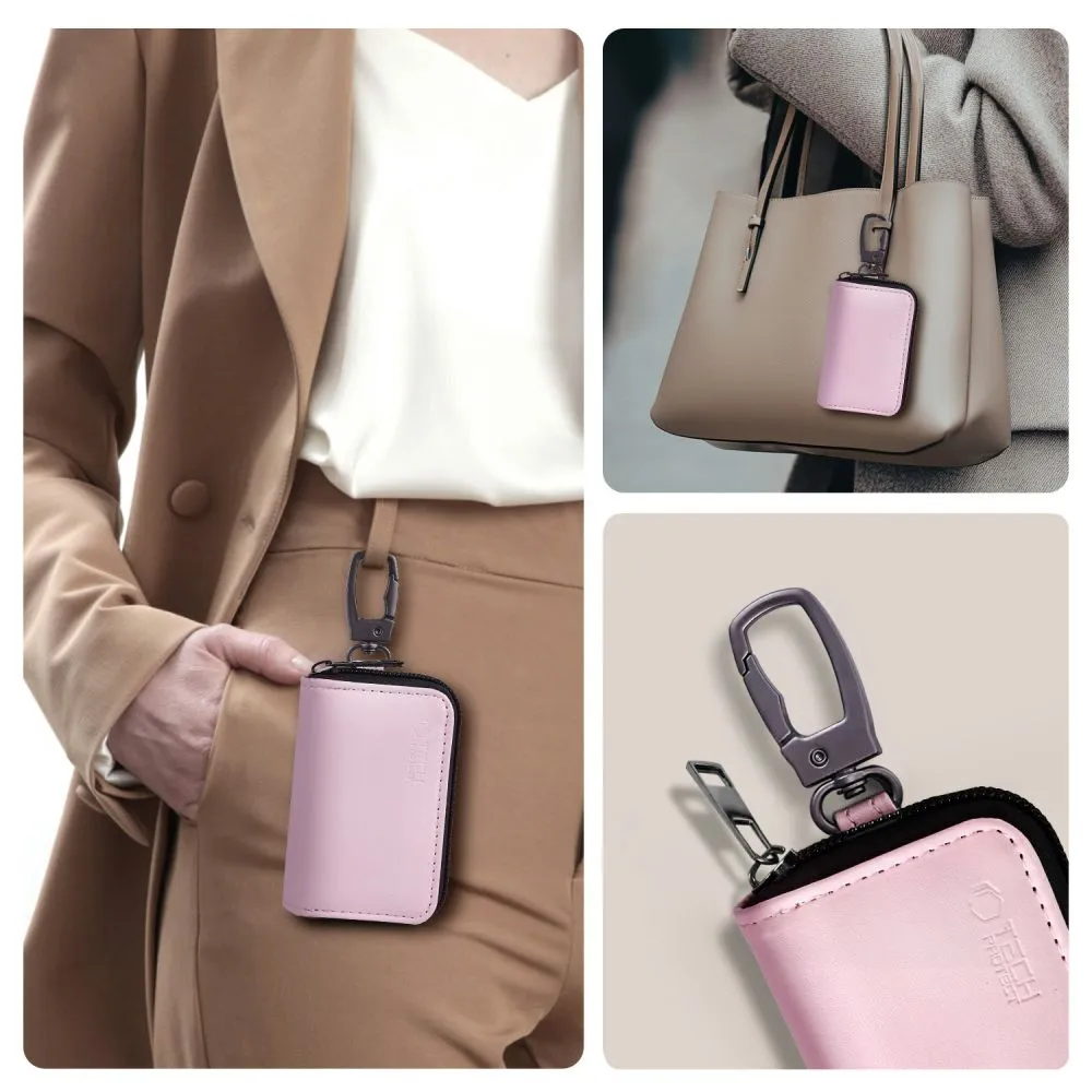 Dažādi telefona maciņš rozā TECH-PROTECT KLR300 POUCH KEYLESS RFID SIGNAL BLOCKER CASE