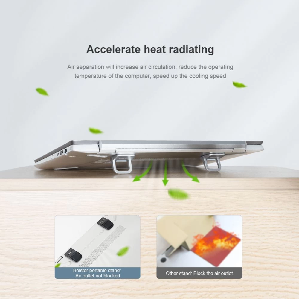  Dažādi Nillkin Bolster portable stand  sudraba