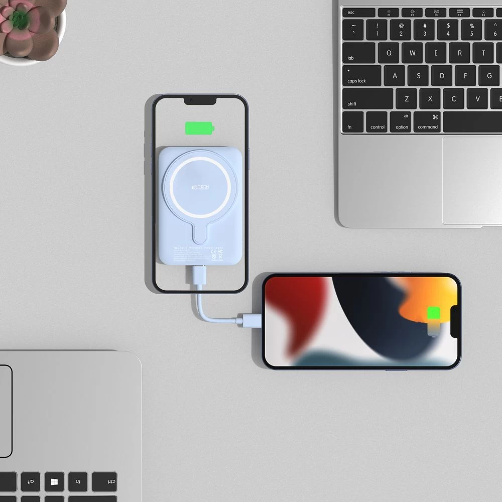  Dažādi TECH-PROTECT PB10 Lifemag Magsafe Power Bank 5000MAH  zils