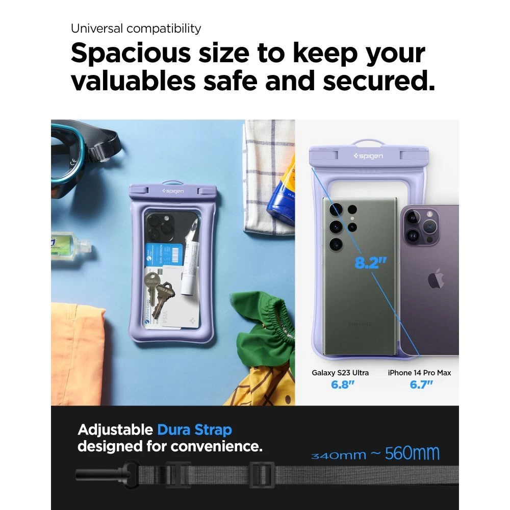  Dažādi SPIGEN A610 UNIVERSAL WATERPROOF FLOAT CASE  zils