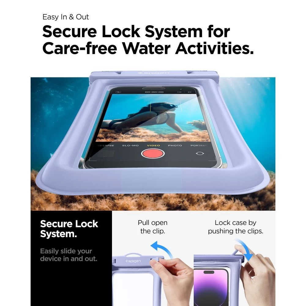  Dažādi SPIGEN A610 UNIVERSAL WATERPROOF FLOAT CASE  zils