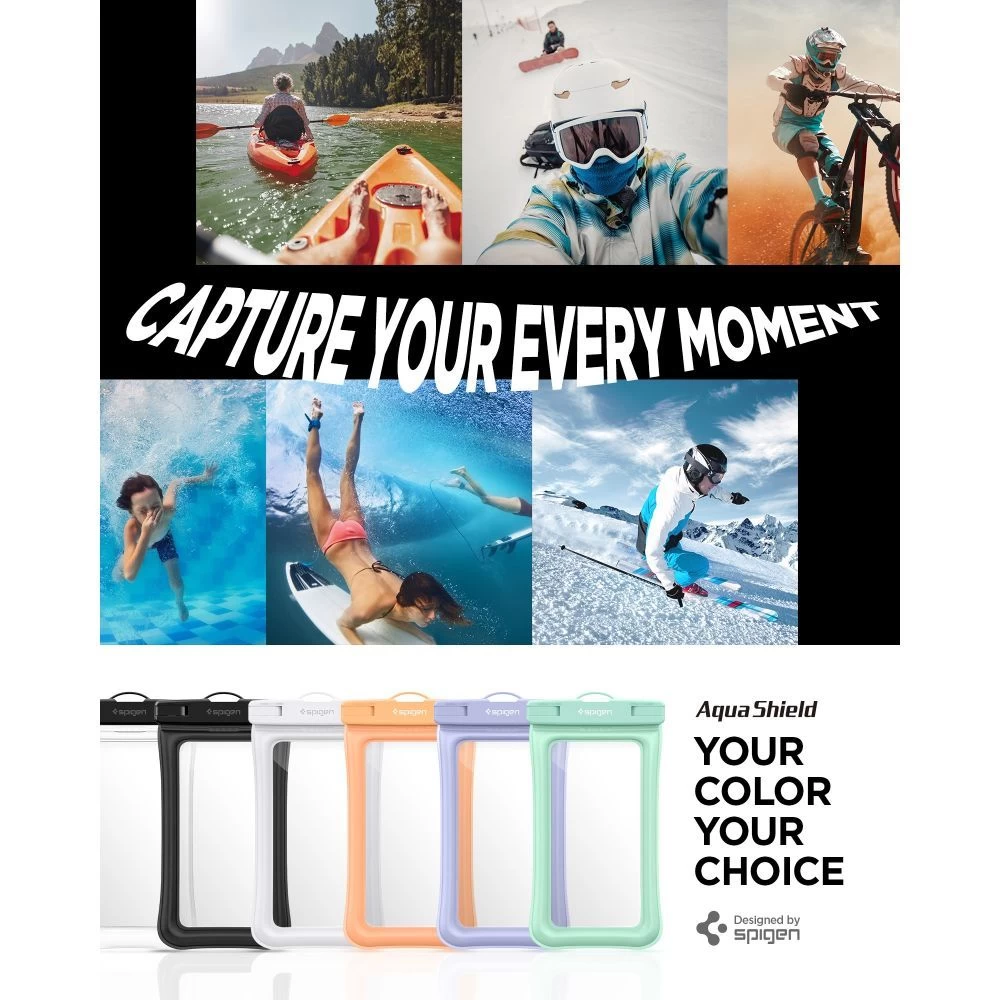  Dažādi SPIGEN A610 UNIVERSAL WATERPROOF FLOAT CASE  zils