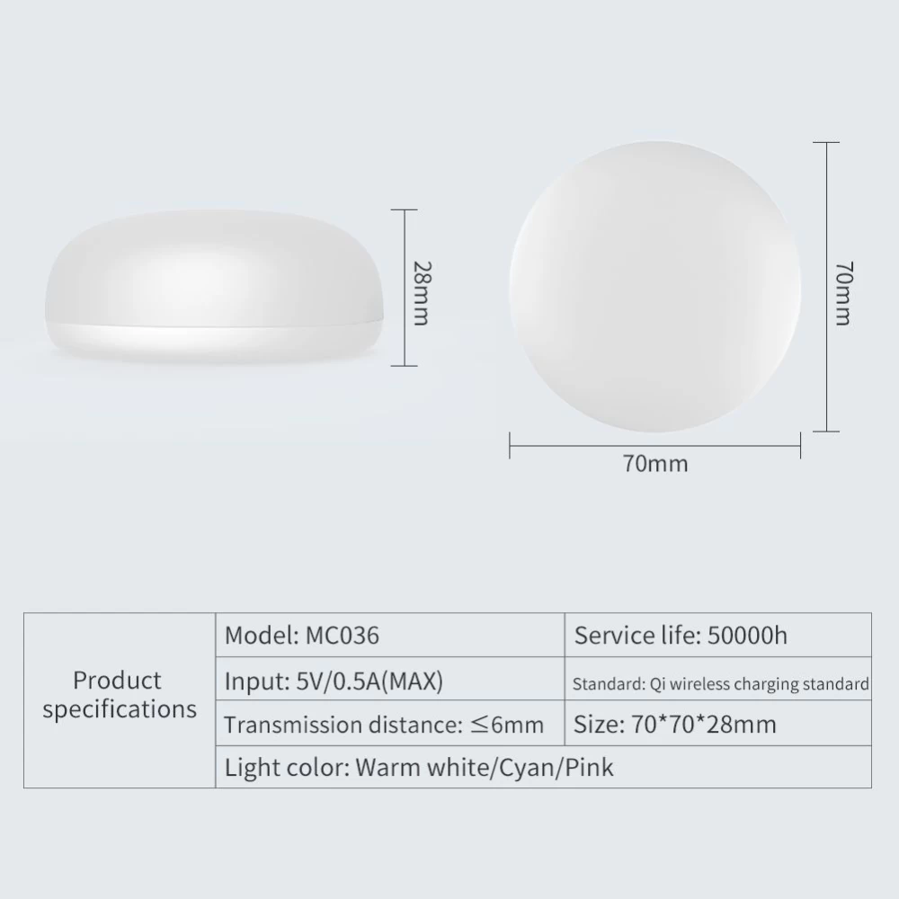 Aксессуары Other Luminous Stone Wireless Nightlight  синий