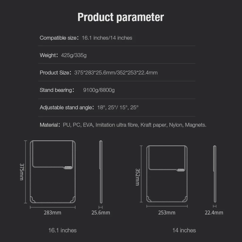Dažādi telefona maciņš zils Nillkin Versatile Laptop Sleeve 16
