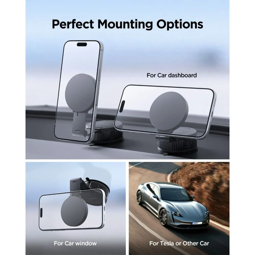  Dažādi SPIGEN MFT35-1 MAGNETIC MAGSAFE DASHBOARD & WINDSHIELD SCREEN CAR MOUNT Viedierīču 