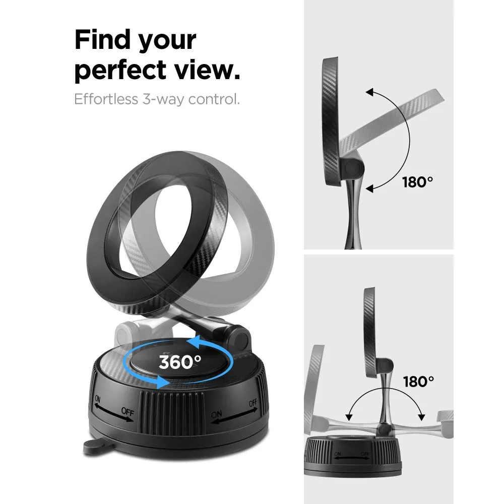Dažādi SPIGEN MFT36 VACUUMLOCK MAGNETIC MAGSAFE DASHBOARD CAR MOUNT Viedierīču melns
