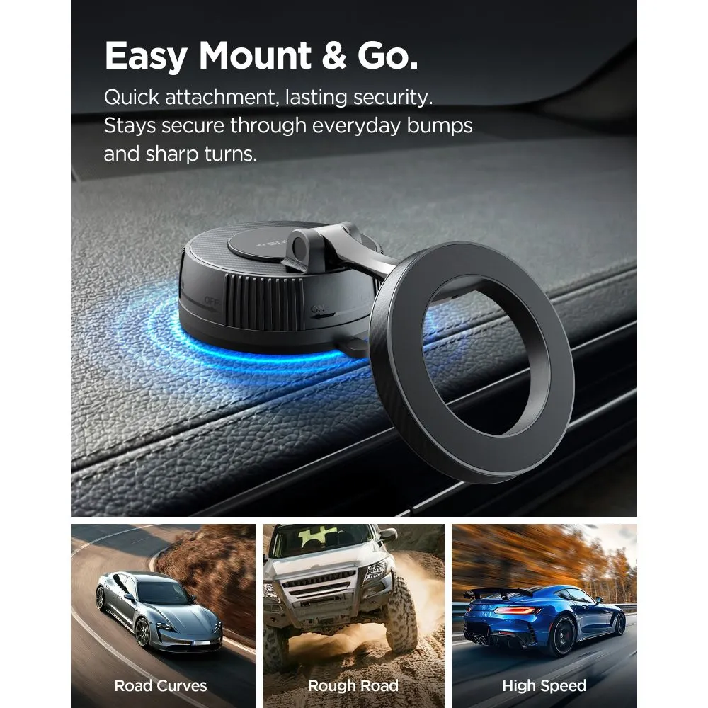 Dažādi SPIGEN MFT36 VACUUMLOCK MAGNETIC MAGSAFE DASHBOARD CAR MOUNT Viedierīču melns