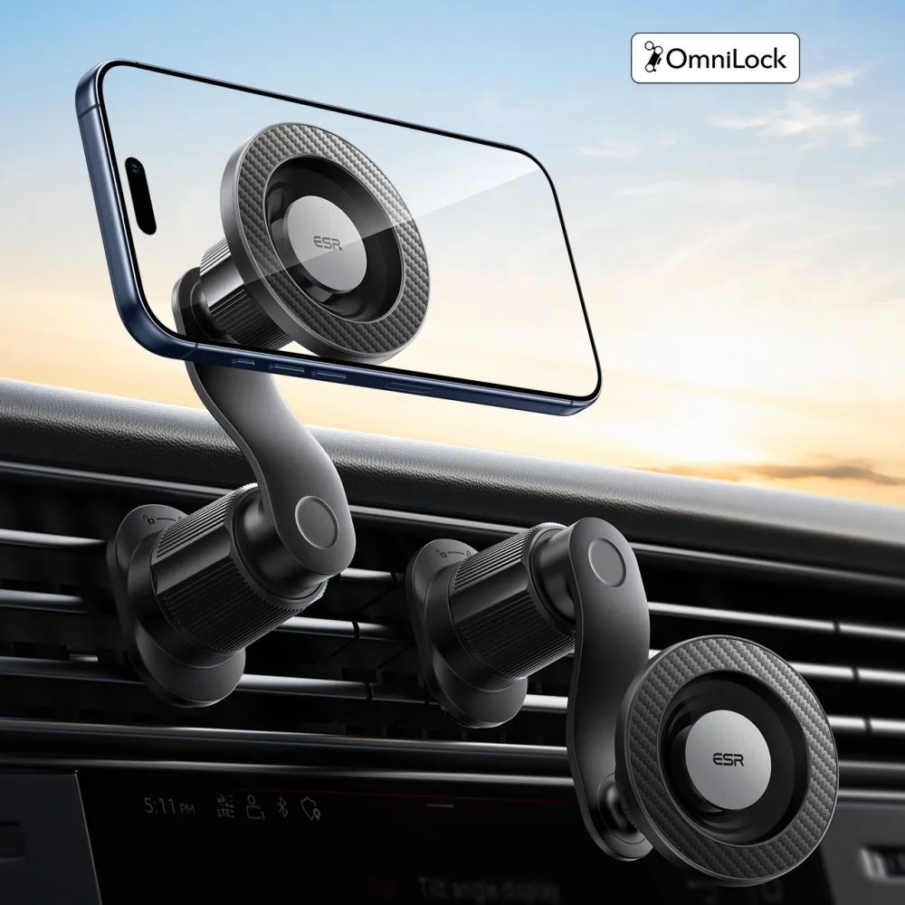  Dažādi ESR OMNILOCK MAGNETIC MAGSAFE VENT CAR MOUNT Viedierīču melns