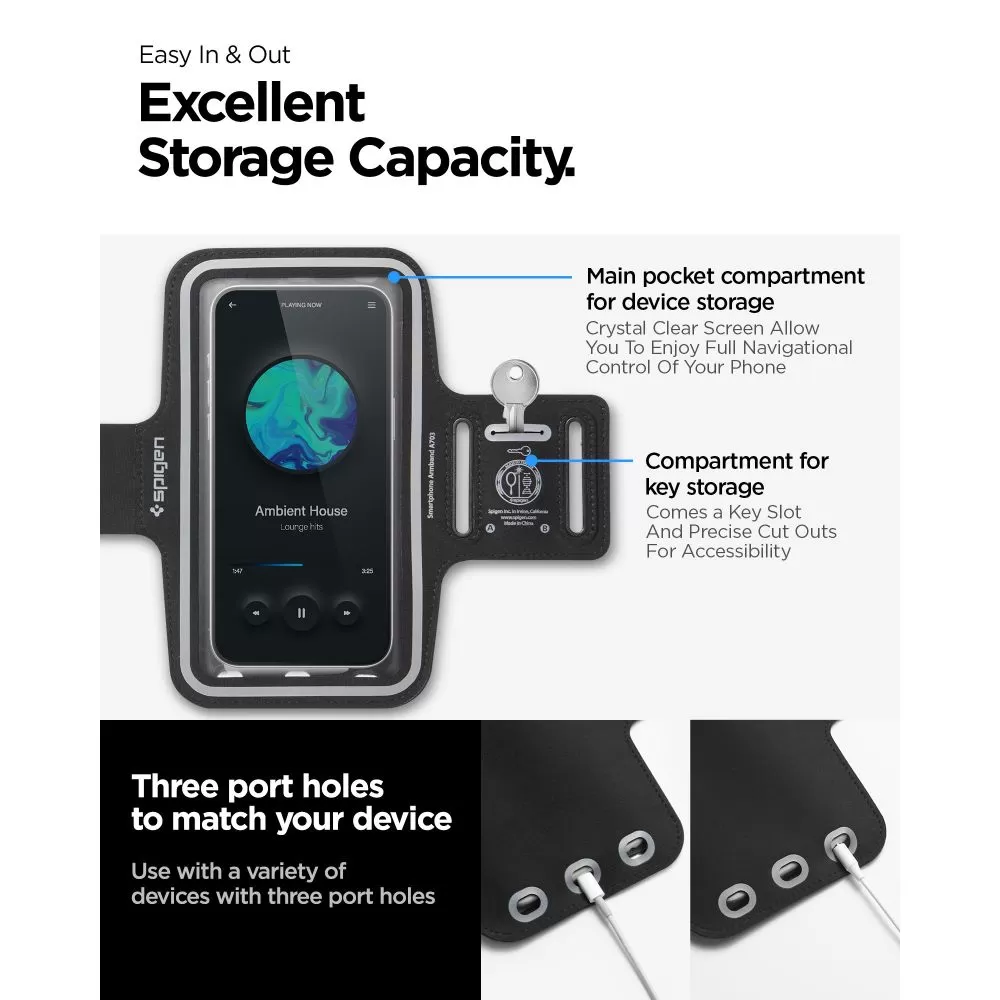 Aксессуары Other SPIGEN A703 DYNAMIC SHIELD ARMBAND  черный