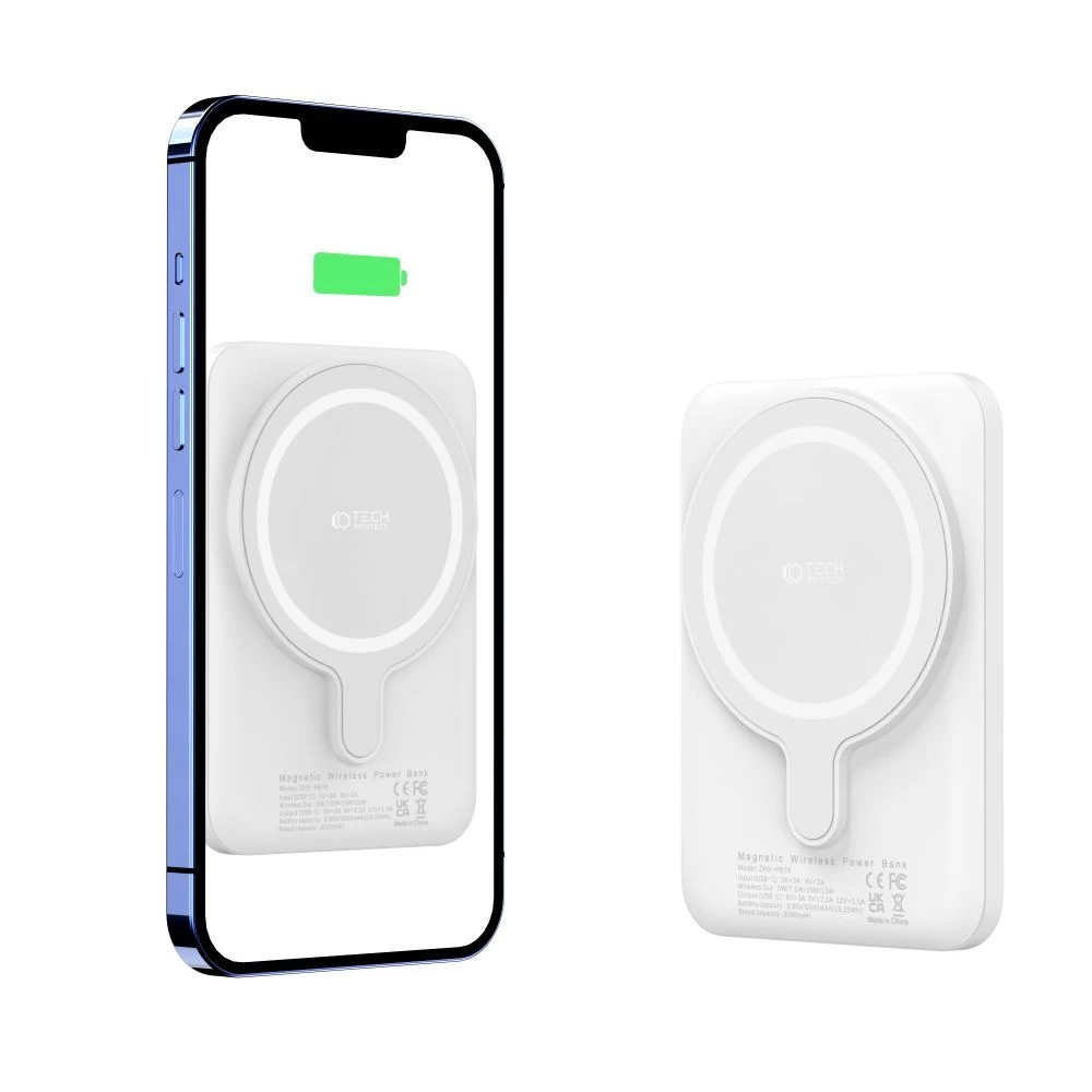 Accessories Other TECH-PROTECT PB10 Lifemag Magsafe Power Bank 5000MAH  white