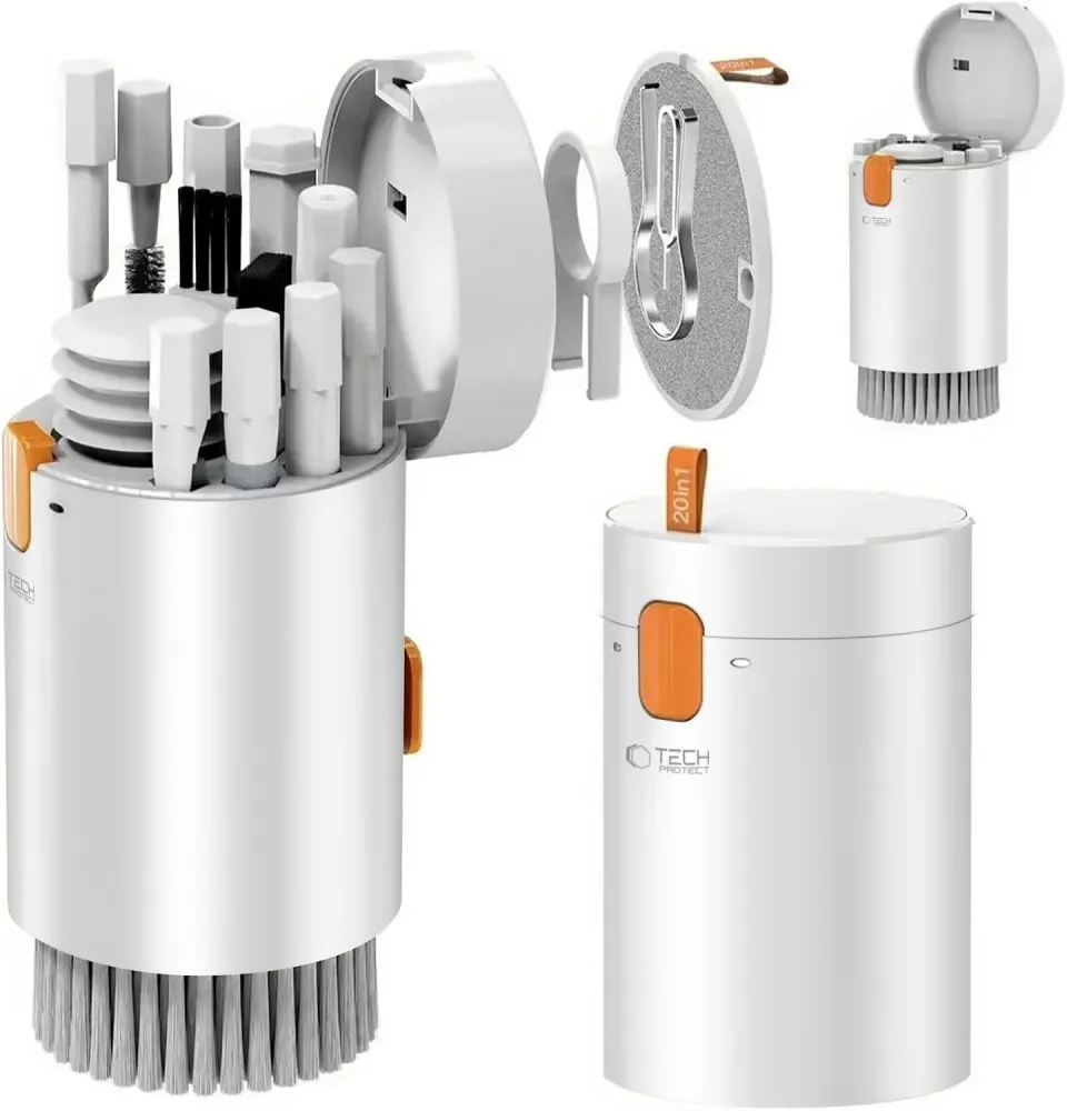  Dažādi TECH-PROTECT CS01 CLEANER SET 20IN1 FOR PHONE & EARPHONE TABLET LAPTOP  balts