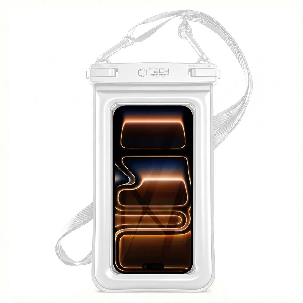 Dažādi telefona maciņš balts TECH-PROTECT UWC7 UNIVERSAL WATERPROOF FLOATING CASE 6.9 INCH