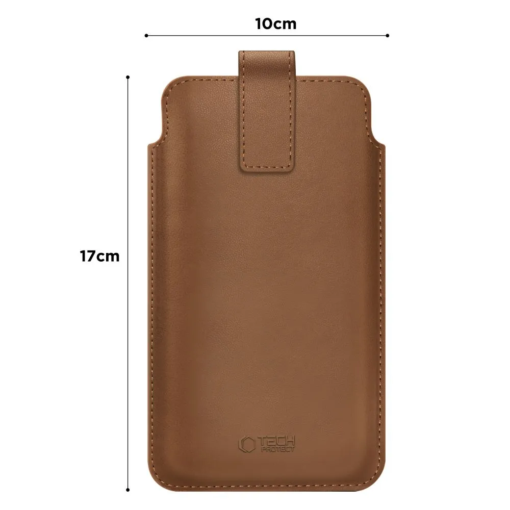 Dažādi telefona maciņš brūns TECH-PROTECT SM65 UNIVERSAL PHONE POUCH 6.0-6.9 INCH