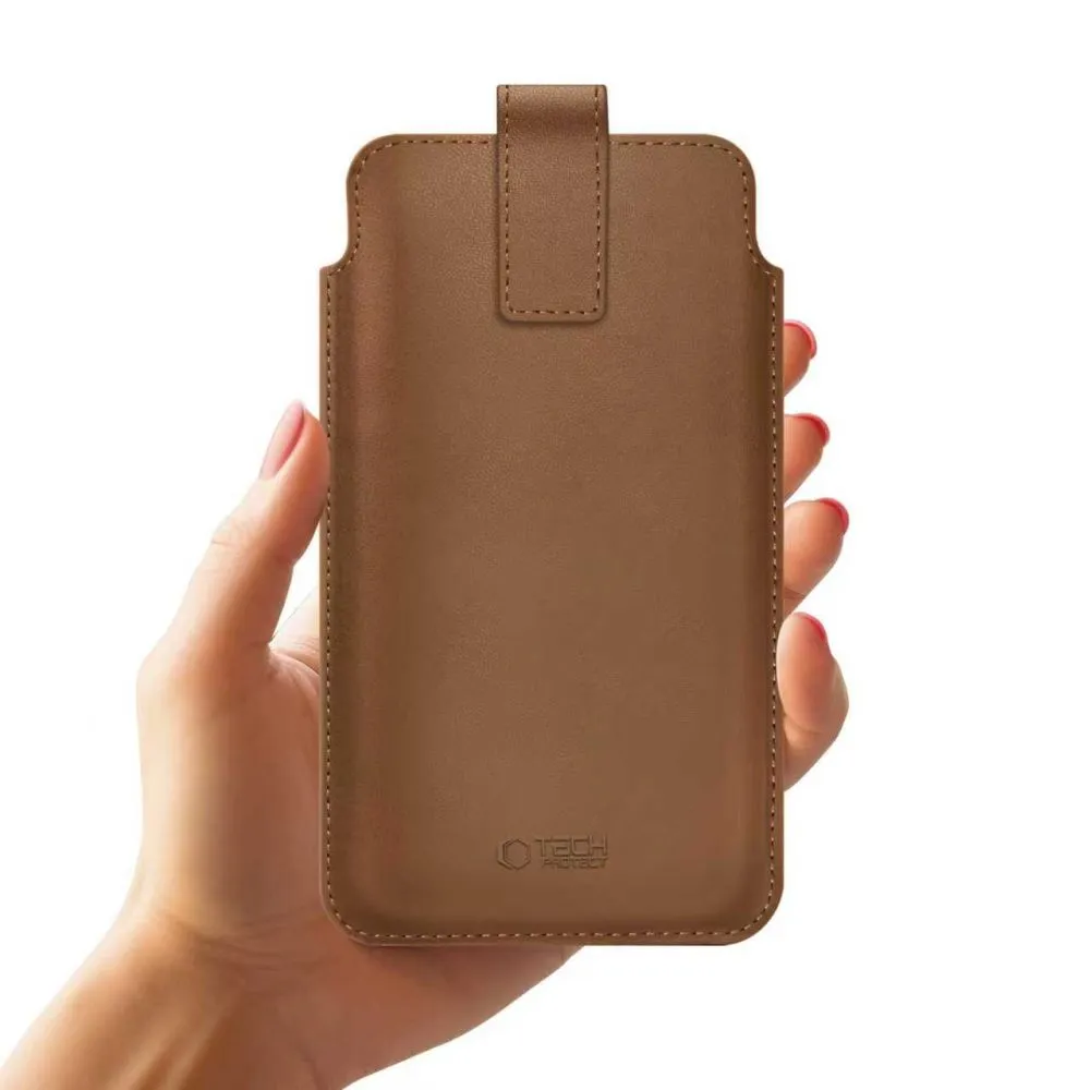 Dažādi telefona maciņš brūns TECH-PROTECT SM65 UNIVERSAL PHONE POUCH 6.0-6.9 INCH