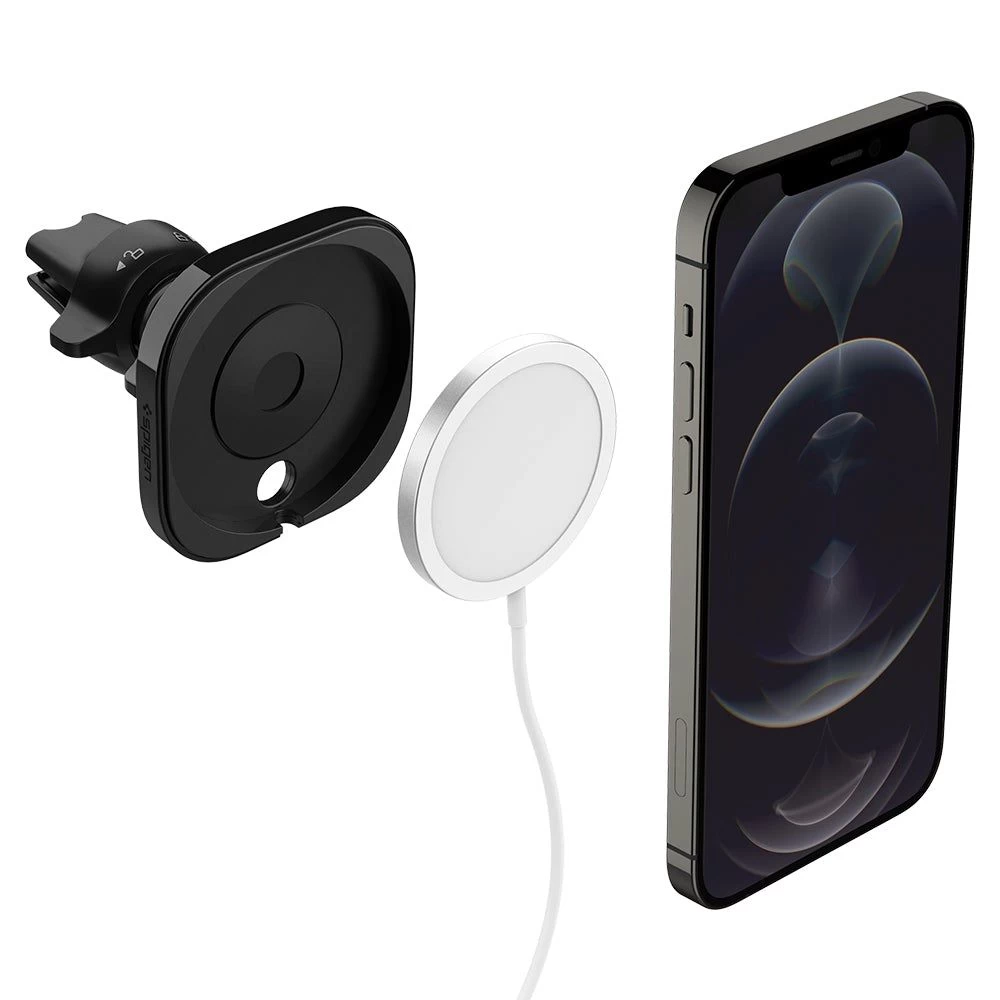  Dažādi SPIGEN Magfit Apple MagSafe Car Charger Holder  melns