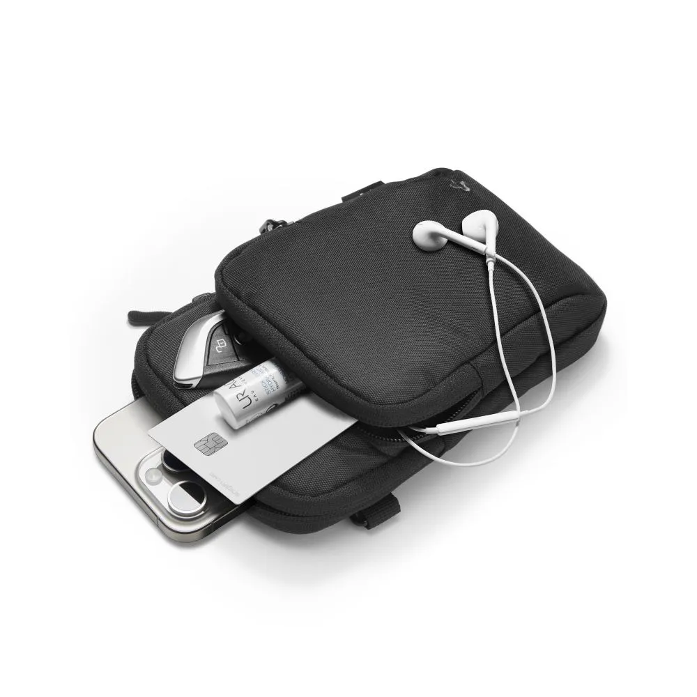 Dažādi telefona maciņš melns SPIGEN KD400 UNIVERSAL CROSS BAG KLASDEN