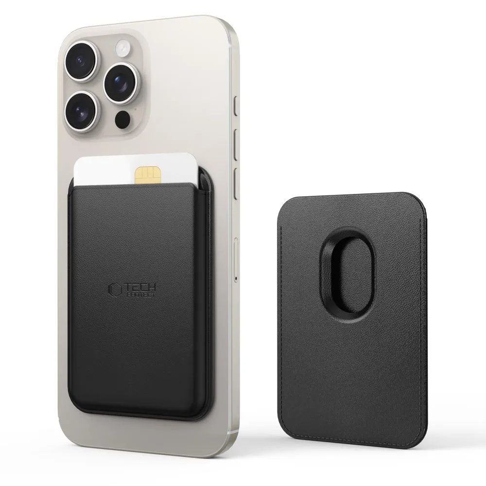  Dažādi TECH-PROTECT MAGWALLET MAGSAFE UNIVERSAL MAGNETIC CARD HOLDER  melns