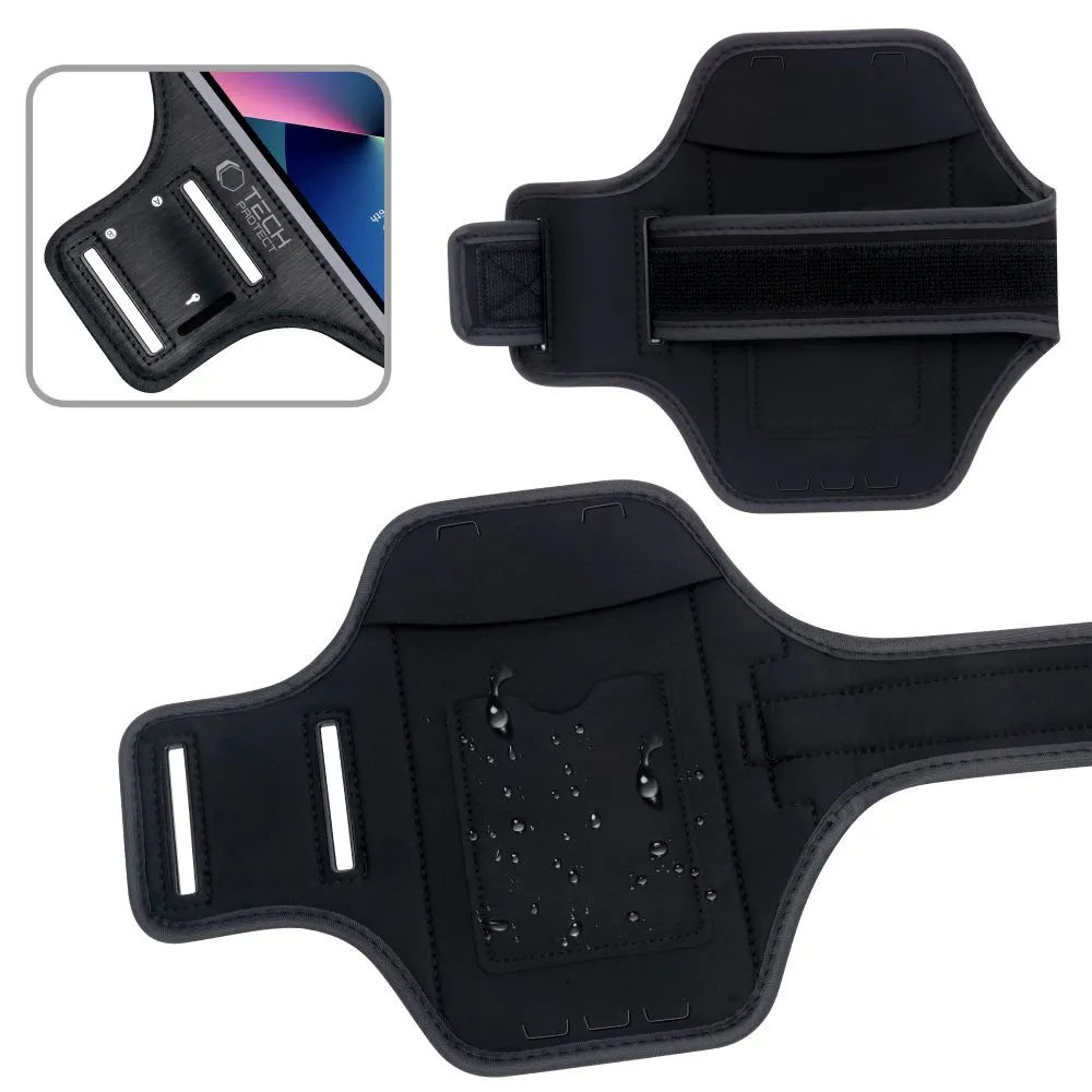 Dažādi telefona vāciņš melns TECH-PROTECT M4 UNIVERSAL SPORT ARMBAND