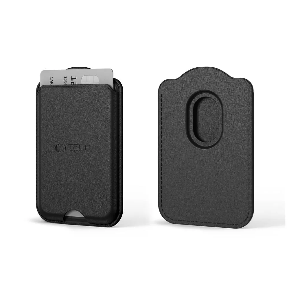  Dažādi TECH-PROTECT CH02 MAGWALLET MAGSAFE UNIVERSAL MAGNETIC CARD HOLDER Viedierīču melns