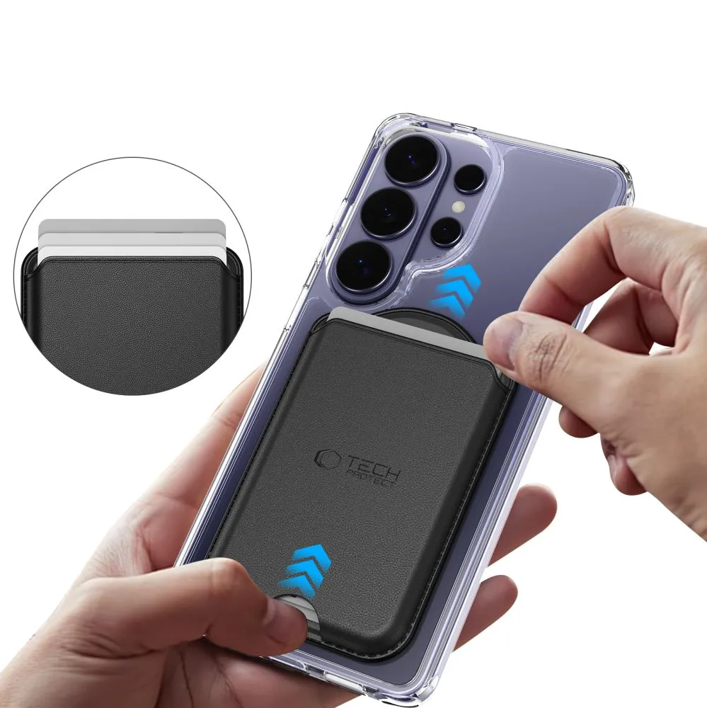 Dažādi TECH-PROTECT CH02 MAGWALLET MAGSAFE UNIVERSAL MAGNETIC CARD HOLDER Viedierīču melns