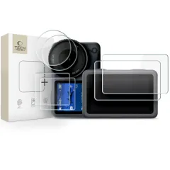 Aksesuāri Dažādi viedpulksteņa aizsargstikls TECH-PROTECT GLASS FIT+ 2-SET DJI OSMO ACTION