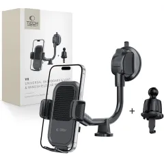 Tillbehör Other TECH-PROTECT V8 UNIVERSAL LONG ARM DASHBOARD & WINDSHIELD CAR MOUNT  svart