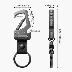 Priedai Other TECH-PROTECT SLIDELOCK CARABINER KEYCHAIN 