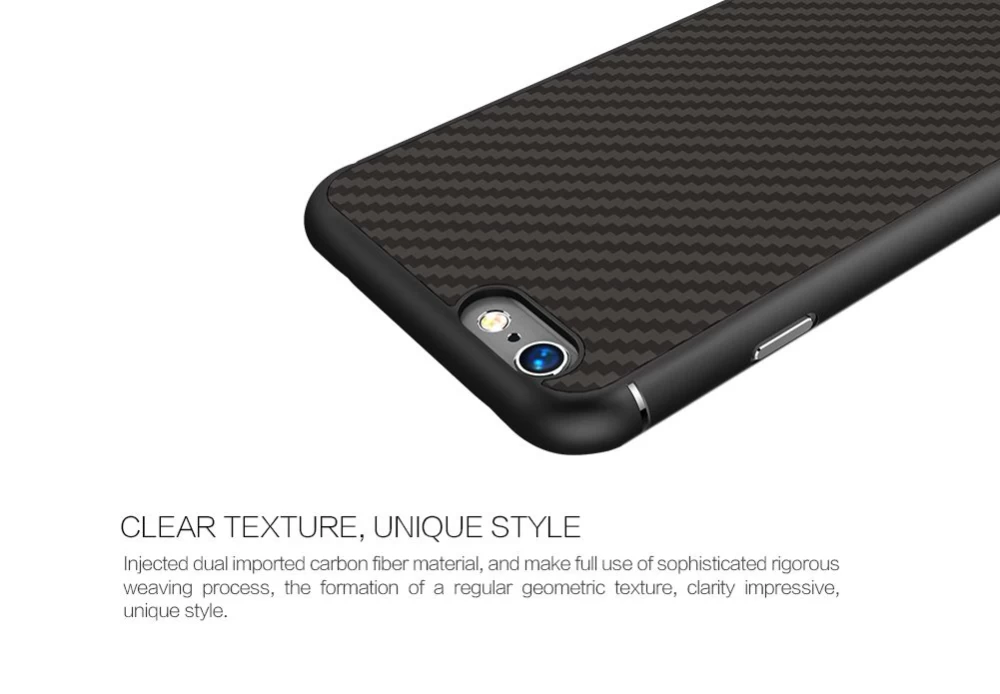 Apple iPhone 6S Plus suojakuori musta Nillkin Synthetic Fiber 
