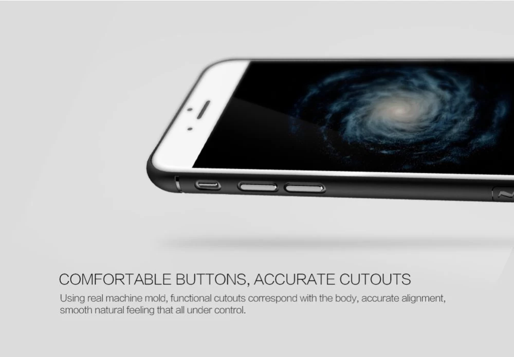 Apple iPhone 6S Plus suojakuori musta Nillkin Synthetic Fiber 