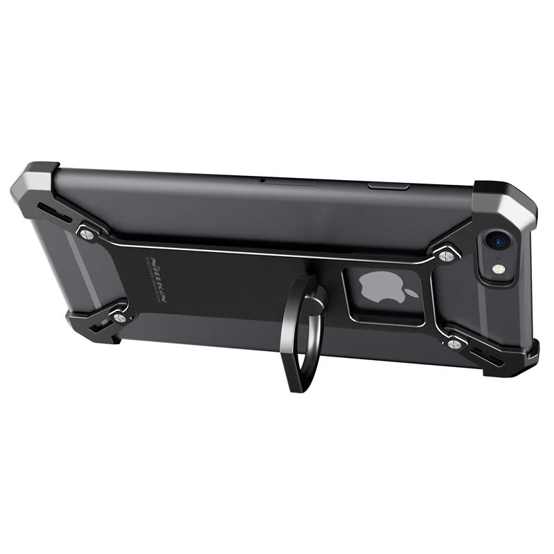 Apple iPhone 6S Plus suojakuori musta Nillkin Barde Metal  with Ring