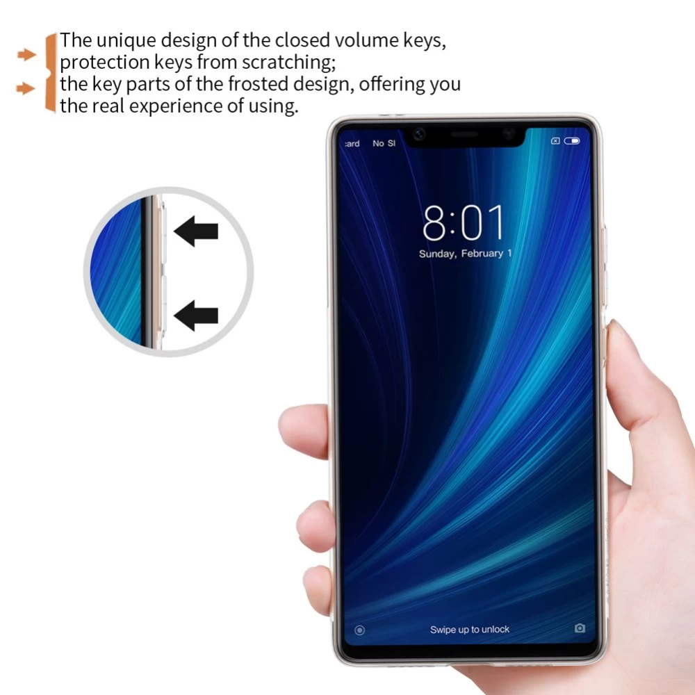 Xiaomi Mi 8 SE case transparent gray TPU