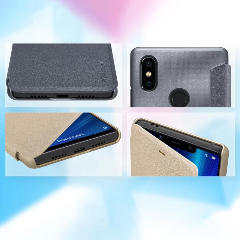 Xiaomi Mi 8 SE case gray Sparkle Leather