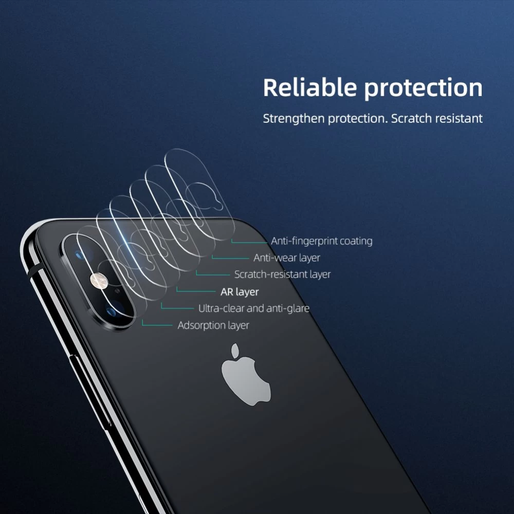 Apple iPhone XS aizsargstikls  InvisiFilm AR camera protective film