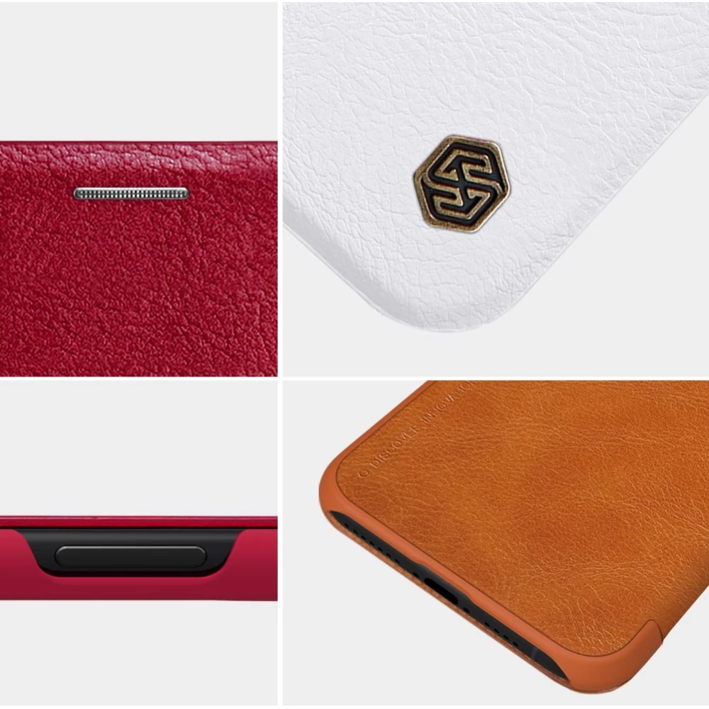 Apple iPhone XS Max dėklas rudas Nillkin Qin Leather