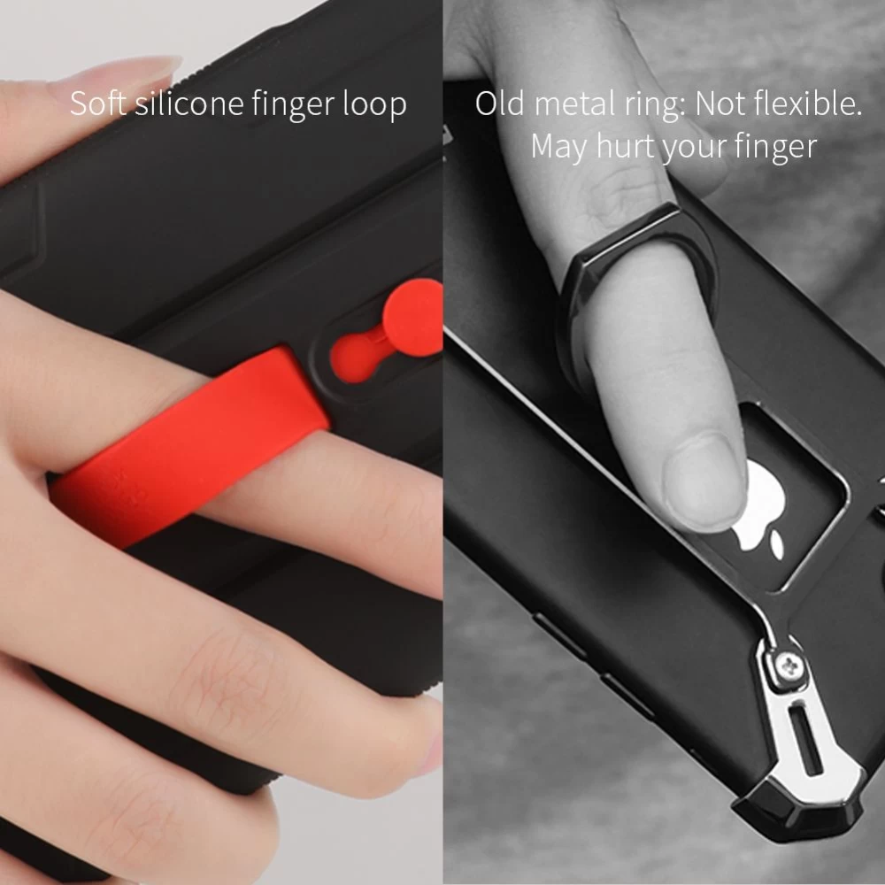 Apple iPhone XS Max dėklas Juoda Nillkin Grip  with Finger Loop