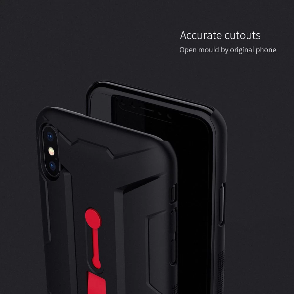 Apple iPhone XS Max dėklas Juoda Nillkin Grip  with Finger Loop