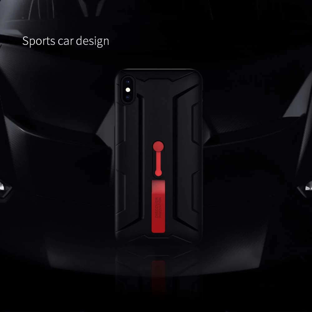 Apple iPhone XS Max dėklas Juoda Nillkin Grip  with Finger Loop