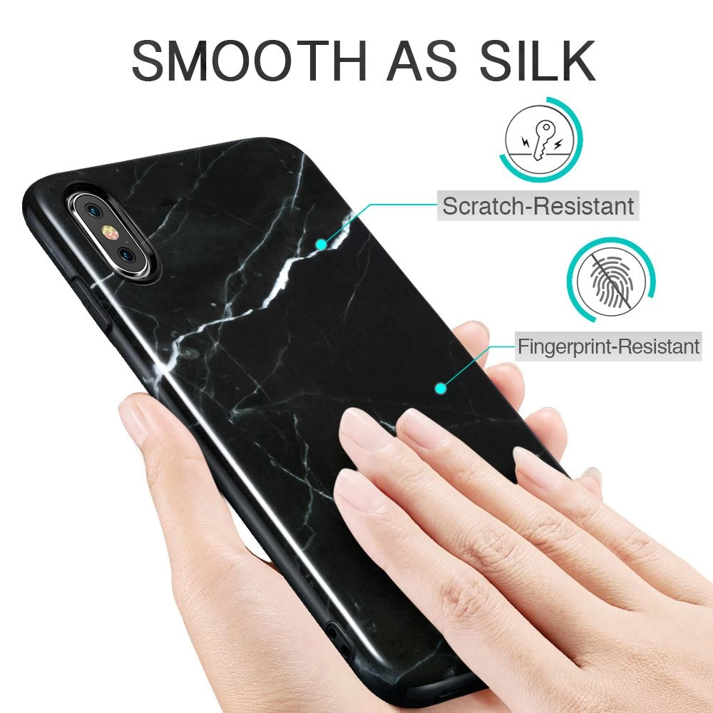 Apple iPhone XS Max skal svart ESR Marble