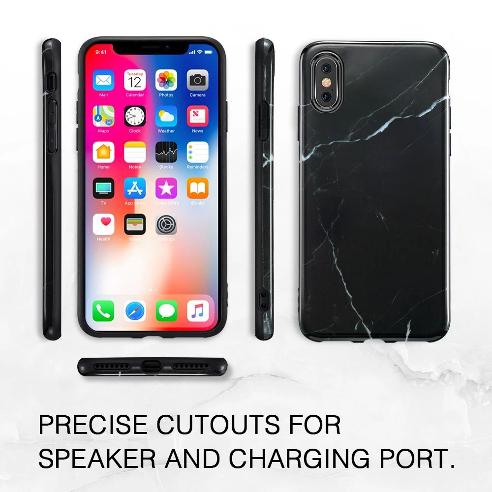 Apple iPhone XS Max skal svart ESR Marble